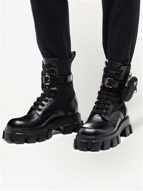 prada steel toe boots|Prada genuine leather boots.